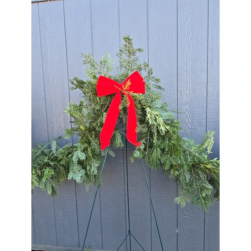 8 FT Christmas‎ Garland Fresh Homemade Balsam Mixed for Outdoor Decoration